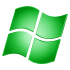 Green Windows-style logo